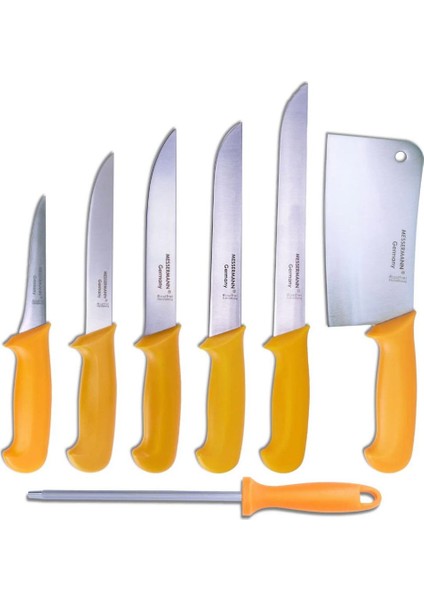 Messermann Germany | Bıçak Seti - (7 Parça / Sarı)
