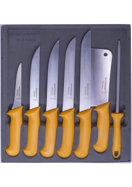 Messermann Germany | Bıçak Seti - (7 Parça / Sarı)