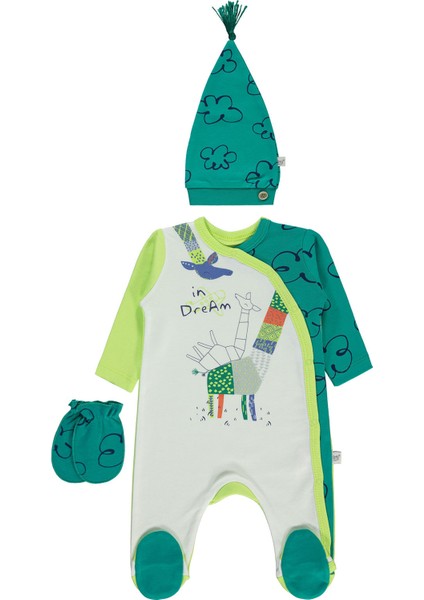 Imaj Time Erkek Bebek Patikli Tulum 1-6 Ay Yeşil