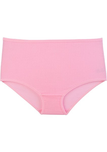 Kadın Külot 5 Li Paket Yüksek Bel Likralı Fitilli Pamuklu Kaşkorse Ribana Lila fiyatları