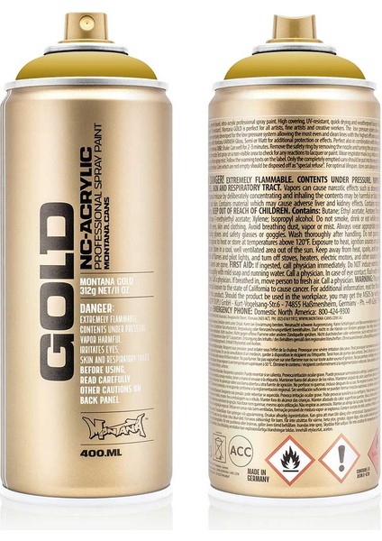 Montana Gold Akrilik Sprey Boya 400ML Curry 1050 modelleri