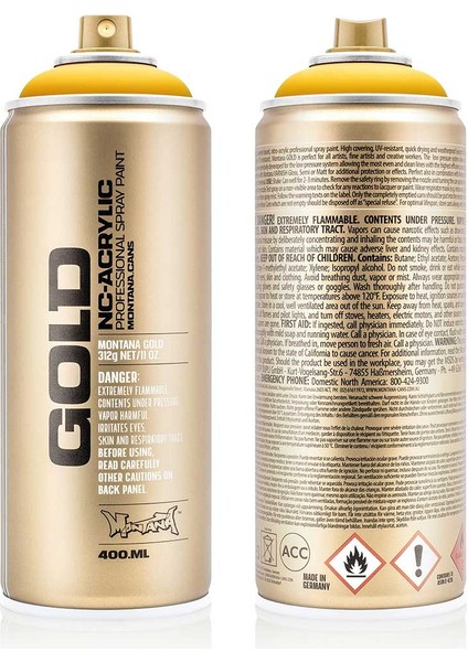 Montana Gold Akrilik Sprey Boya 400ML Yellow Cab 1220 modelleri