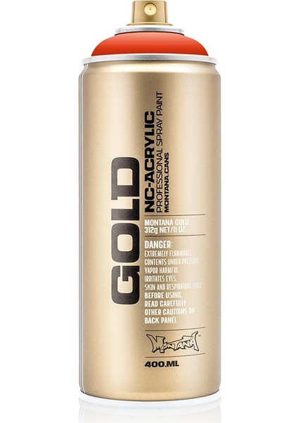 Montana Gold Akrilik Sprey Boya 400ML Red Orange 2090
