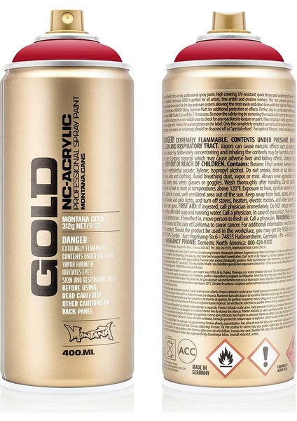 Montana Gold Akrilik Sprey Boya 400ML Ketchup 3040 modelleri