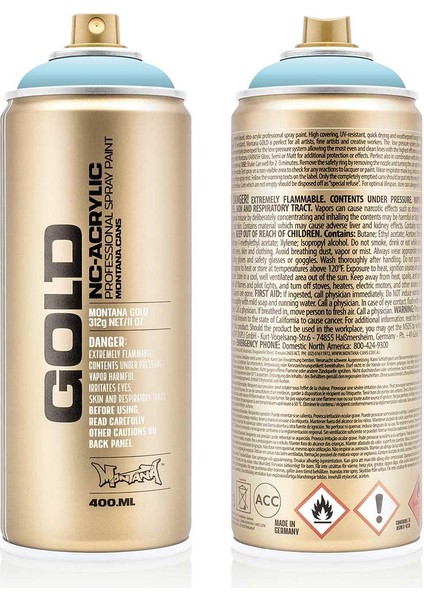 Montana Gold Akrilik Sprey Boya 400ML Fresh Blue 5010 modelleri