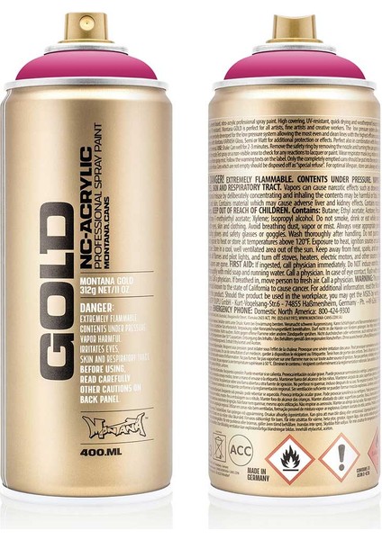 Montana Gold Akrilik Sprey Boya 400ML Shock Pink S4010 modelleri