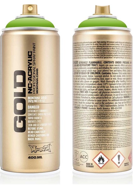 Montana Gold Akrilik Sprey Boya 400ML Shock Green Light S6000 modelleri
