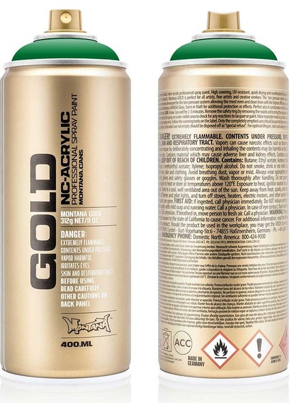 Montana Gold Akrilik Sprey Boya 400ML Shock Green S6010 modelleri