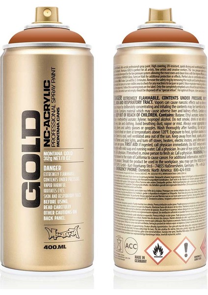 Montana Gold Akrilik Sprey Boya 400ML Shock Brown Light S8000 modelleri