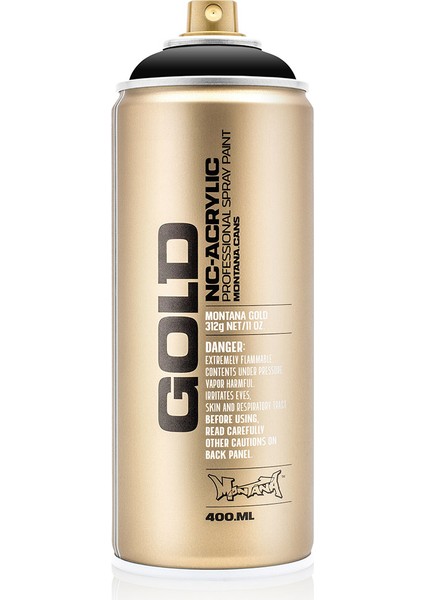 Montana Gold Akrilik Sprey Boya 400ML Shock Black S9000