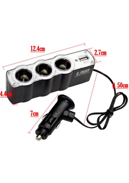 Çakmak Çoklayıcı 3+1 USB Li Soket 429047