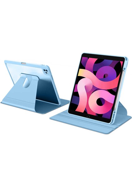 Apple iPad Pro 12.9 2020 4. Nesil Kılıf Dönebilen Kalem Bölmeli Standlı A2229 A2069 A2232 A2233 (Nayn)