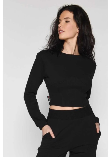 Mary Siyah Kadın Sweatshirt