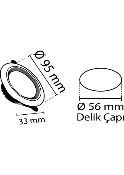 5W LED Spot 3 Renk-12 Adet Noas