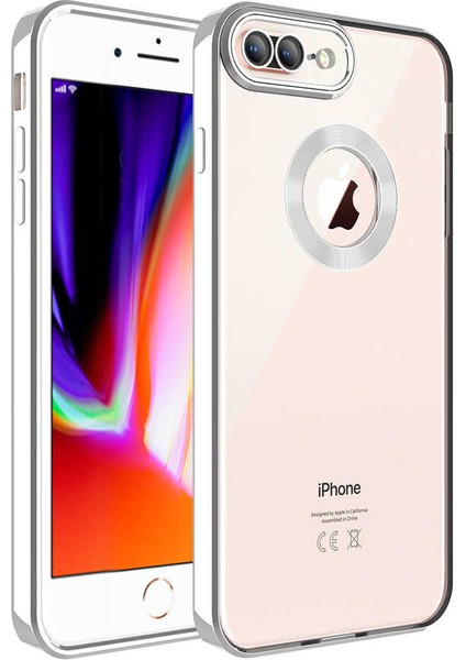Apple iPhone 7 Plus Kenarları Renkli Kamera Korumalı Kılıf Kapak