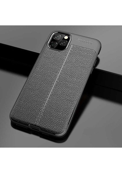 Apple iPhone 11 Pro Max Deri Görünümlü Ultra Koruyucu Silikon Kılıf