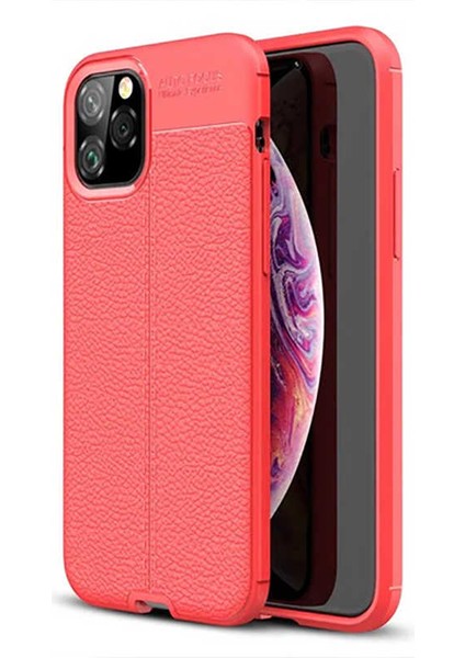 Apple iPhone 11 Pro Max Deri Görünümlü Ultra Koruyucu Silikon Kılıf