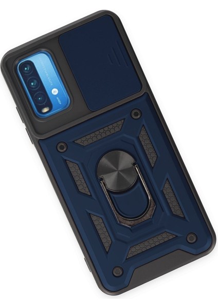 Xiaomi Redmi 9t Kılıf Kamera Korumalı Sürgülü Yüzüklü Armor Military Zırh Tank modelleri