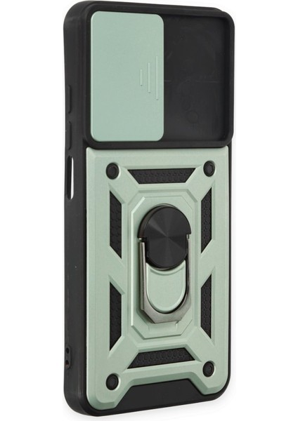 Xiaomi Redmi 9t Kılıf Kamera Korumalı Sürgülü Yüzüklü Armor Military Zırh Tank
