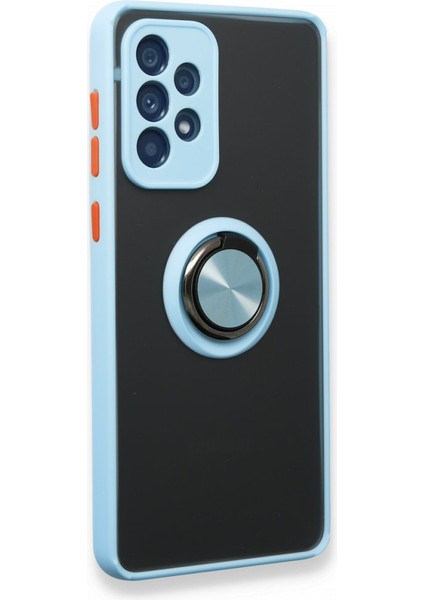 Samsung Galaxy A53 5g Kılıf Standlı Yüzüklü Buzlu Tasarım Arka Kapak