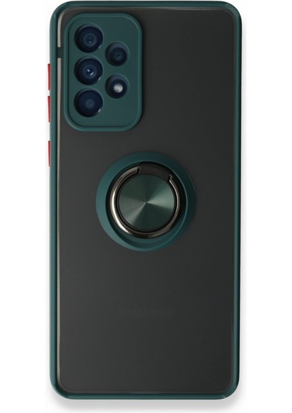 Samsung Galaxy A53 5g Kılıf Standlı Yüzüklü Buzlu Tasarım Arka Kapak