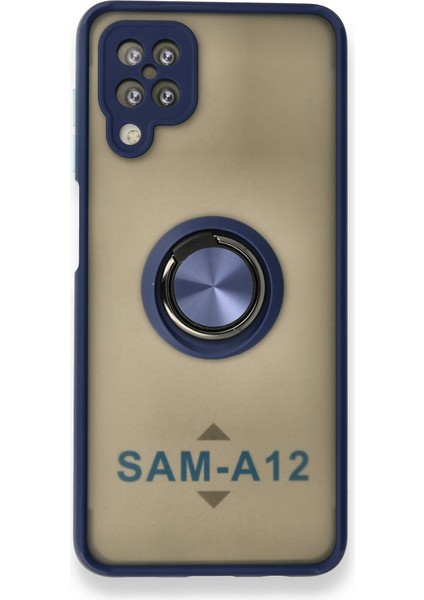 Samsung Galaxy A12 Kılıf Standlı Yüzüklü Buzlu Tasarım Arka Kapak fiyatları