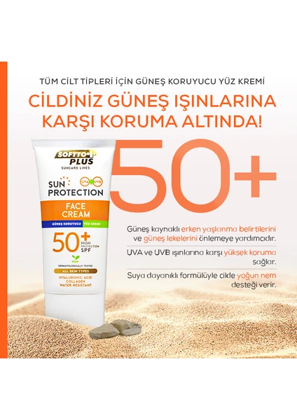 Softto Plus Güneş Koruyucu Yüz Kremi 75 ml 50 Spf