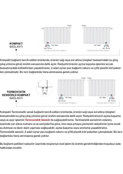 300 x 395 mm Amber Yatay Antrasit Alüminyum Radyatör Standart Bağlantı