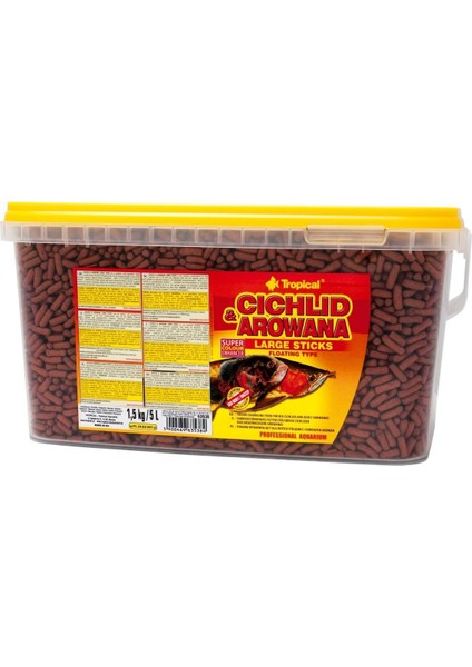 Cichlid&arowona Sticks Large Kovadan Bölme 500 gr