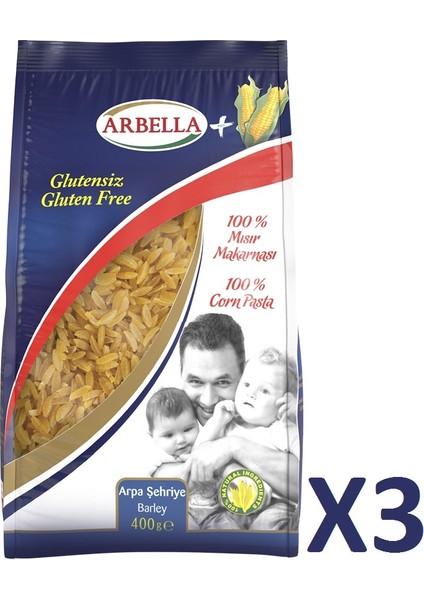 Glutensiz Arpa Şehriye 400 gr x 3 Adet