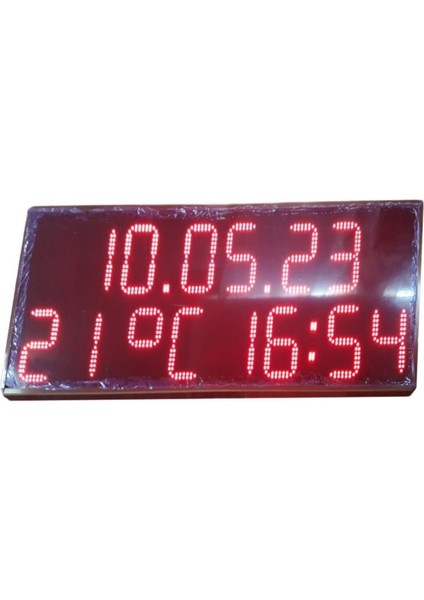 Sanec Dijital Saat, Derece ve Tarih Tabelası (Kasa Ölçüsü: 100X50 Cm)