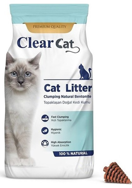 Kokusuz Topaklanan Doğal Bentonit Kedi Kumu Ince 10 kg