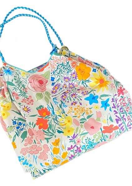 Moda Küçük Çiçek Kanvas Omuz Çantası (Yurt Dışından)