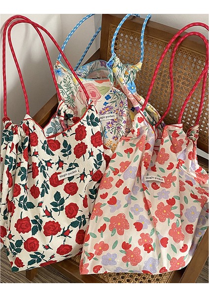 Moda Küçük Çiçek Kanvas Omuz Çantası (Yurt Dışından) fiyatları