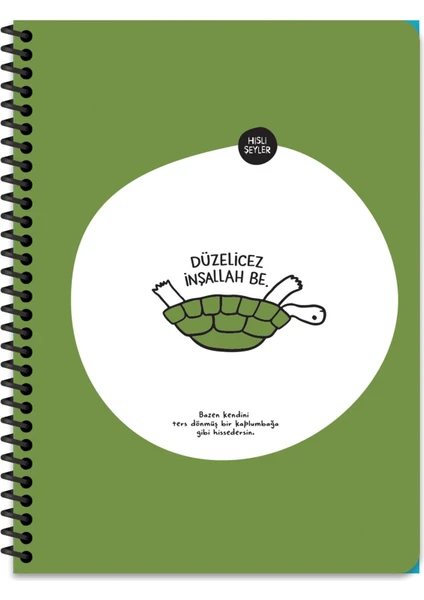 Hisli Şeyler 18.5X25 Kareli Defter - Düzelicez Inşallah Be