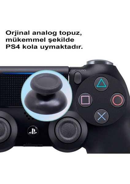 6 Adet Ps4 Analog Topuz Orjinal Yedek Parça Ps4 Topuz Thumb Stick V1 V2 Tüm Ps4 Kollara Uyumlu
