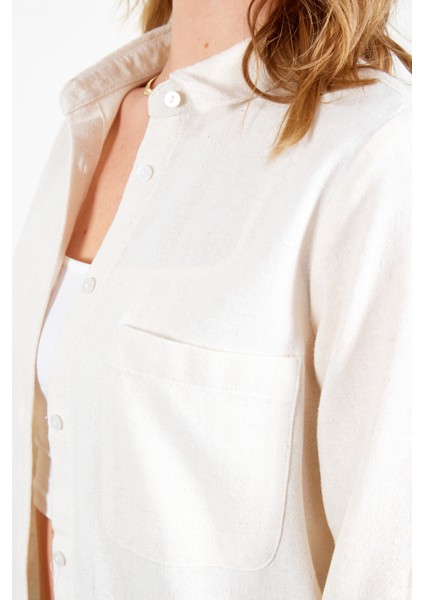 Natural Apoletli Pamuk Kadın Gömlek indirimleri