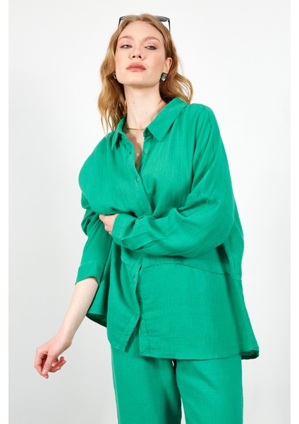 Benetton Müslin Parçalı Kadın Gömlek modelleri