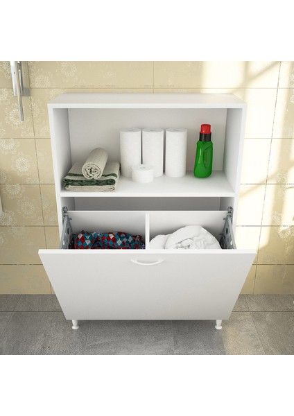 Iki Gözlü Sepetli Banyo Dolabı