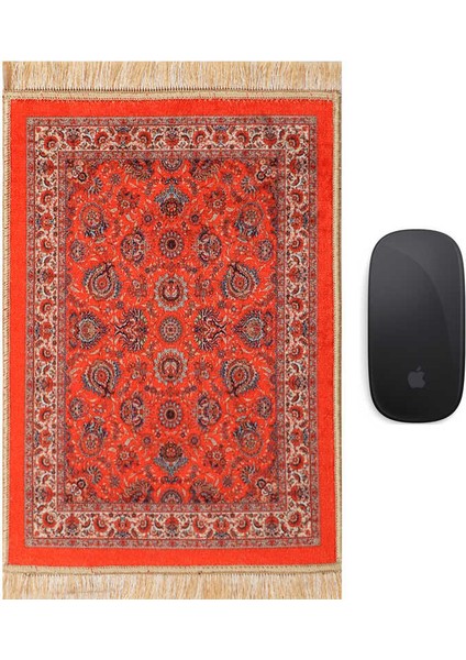 Kırmızı Dekoratif Küçük Halı Mousepad