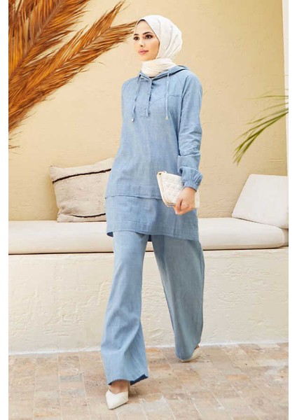 6540-DENIM Ikili Takım Mavi