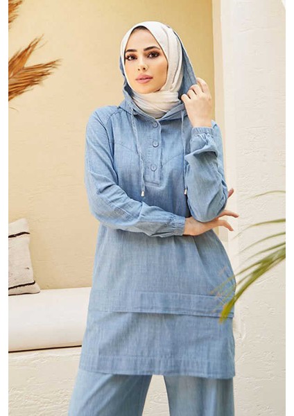 6540-DENIM Ikili Takım Mavi