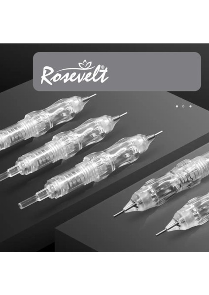 Kalıcı Makyaj Iğnesi 0,16 mm 20 Adet 1r Rosevelt Vidalı Contalı Metal Uçlu