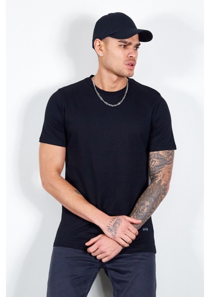 Siyah Erkek Basic T-Shirt