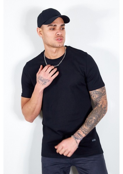 Siyah Erkek Basic T-Shirt