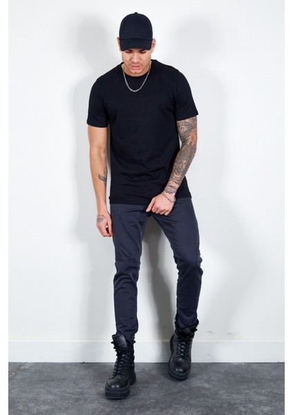 Siyah Erkek Basic T-Shirt