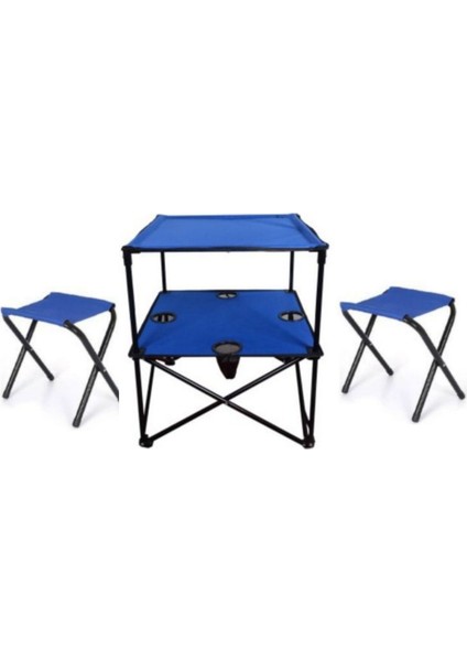 Katlanır Masa + 2 Adet Kamp Taburesi