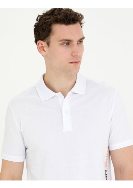 Pierre Cardin Erkek Beyaz Slim Fit Polo Yaka Tişört 50273571-VR013