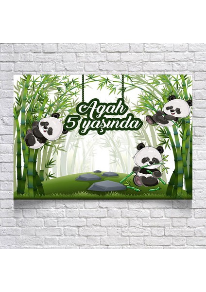Panda Temalı Doğum Günü AFIŞI35 x 50 cm
