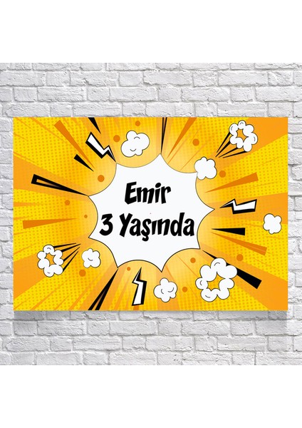 Sarı Elektirik Temalı Doğum Günü AFIŞI35 x 50 cm